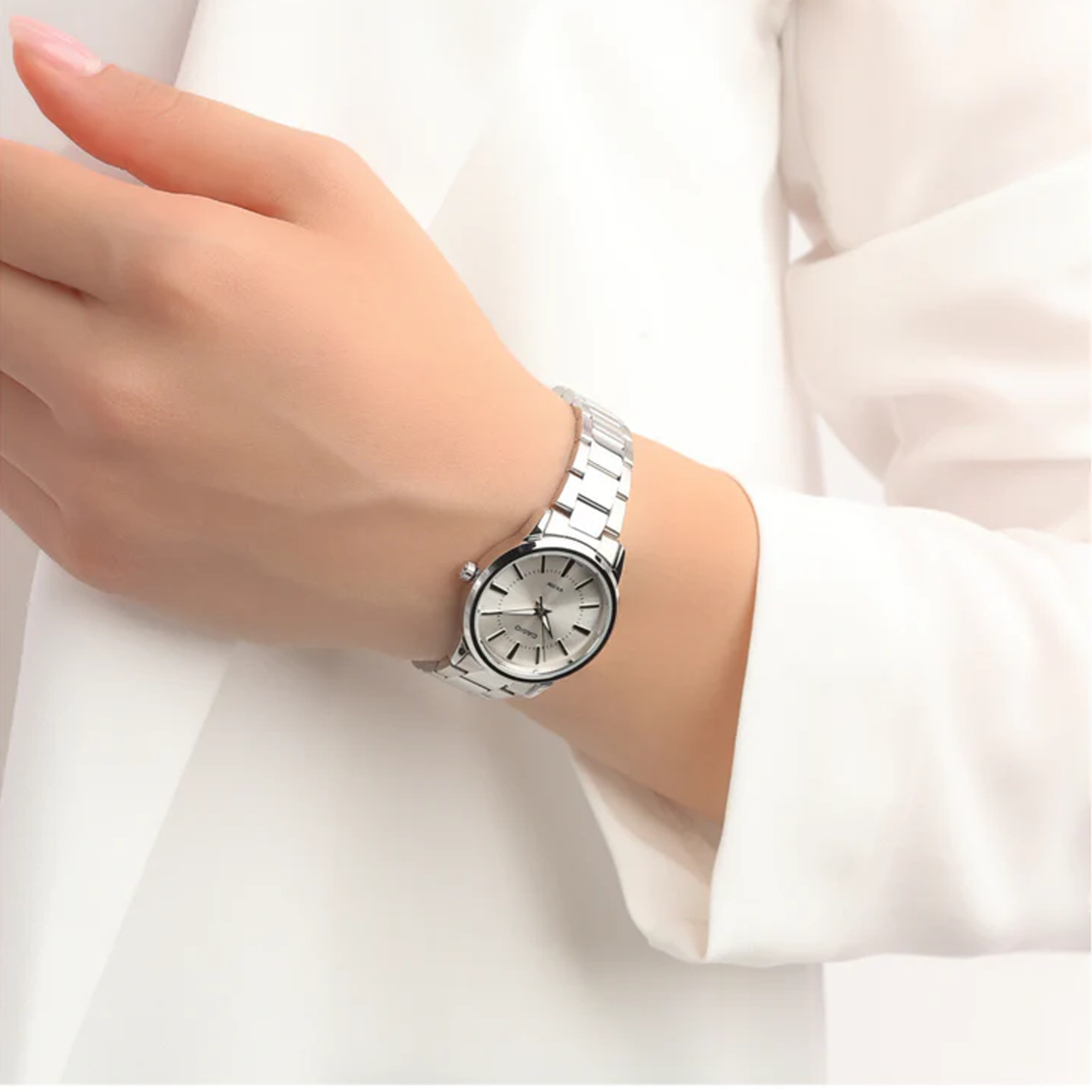 CASIO Waterproof Stainless Steel Strap Silver Analog LTP-1303D-7A