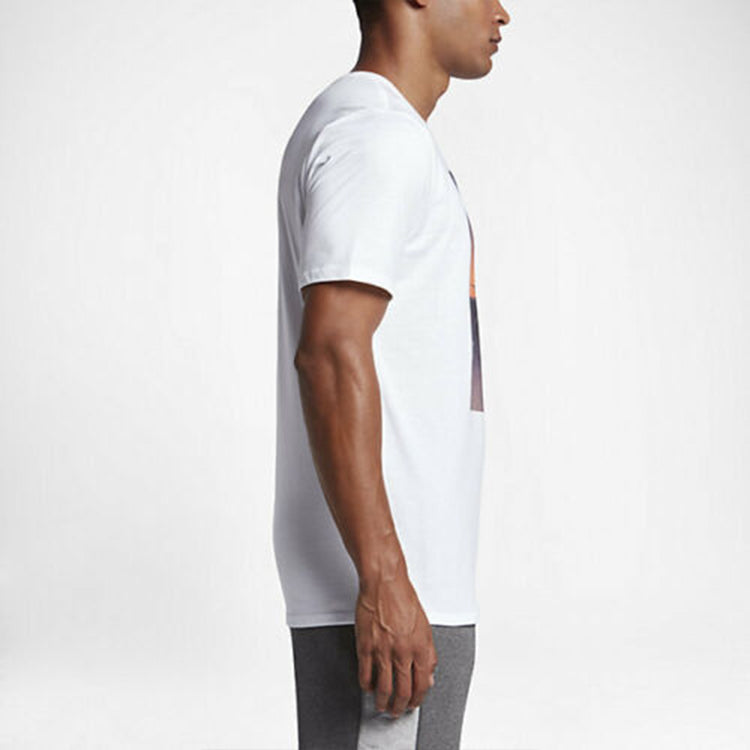 Air Jordan Athleisure Casual Sports Round Neck Short Sleeve White 801603-100