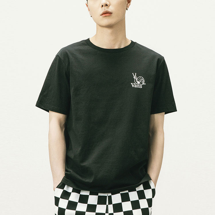 Vans Unisex Printing Round-neck Short Sleeve Black VN0A5F3IBLK