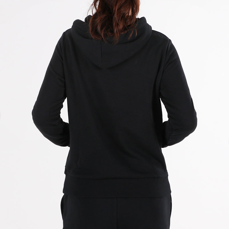 (WMNS) Converse Star Chevron Embroidered Pullover Hoodie Asia Sizing 'Black' 10008923-A01