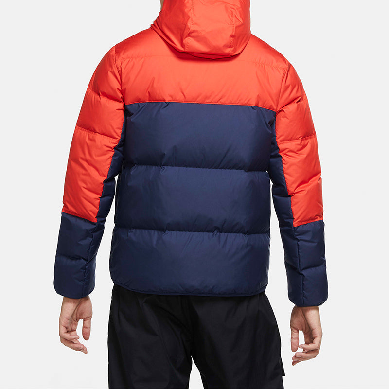 Nike Sportswear Down-Fill Windrunner hooded Stay Warm Colorblock Short Down Jacket Red Blue Redblue CU4405-673