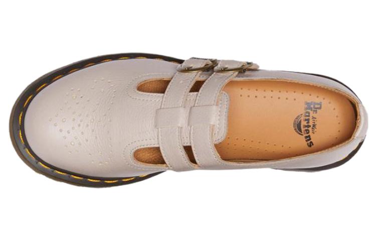 (WMNS) Dr. Martens 8065 Virginia Leather Mary Jane 'Vintage Taupe' 30692348