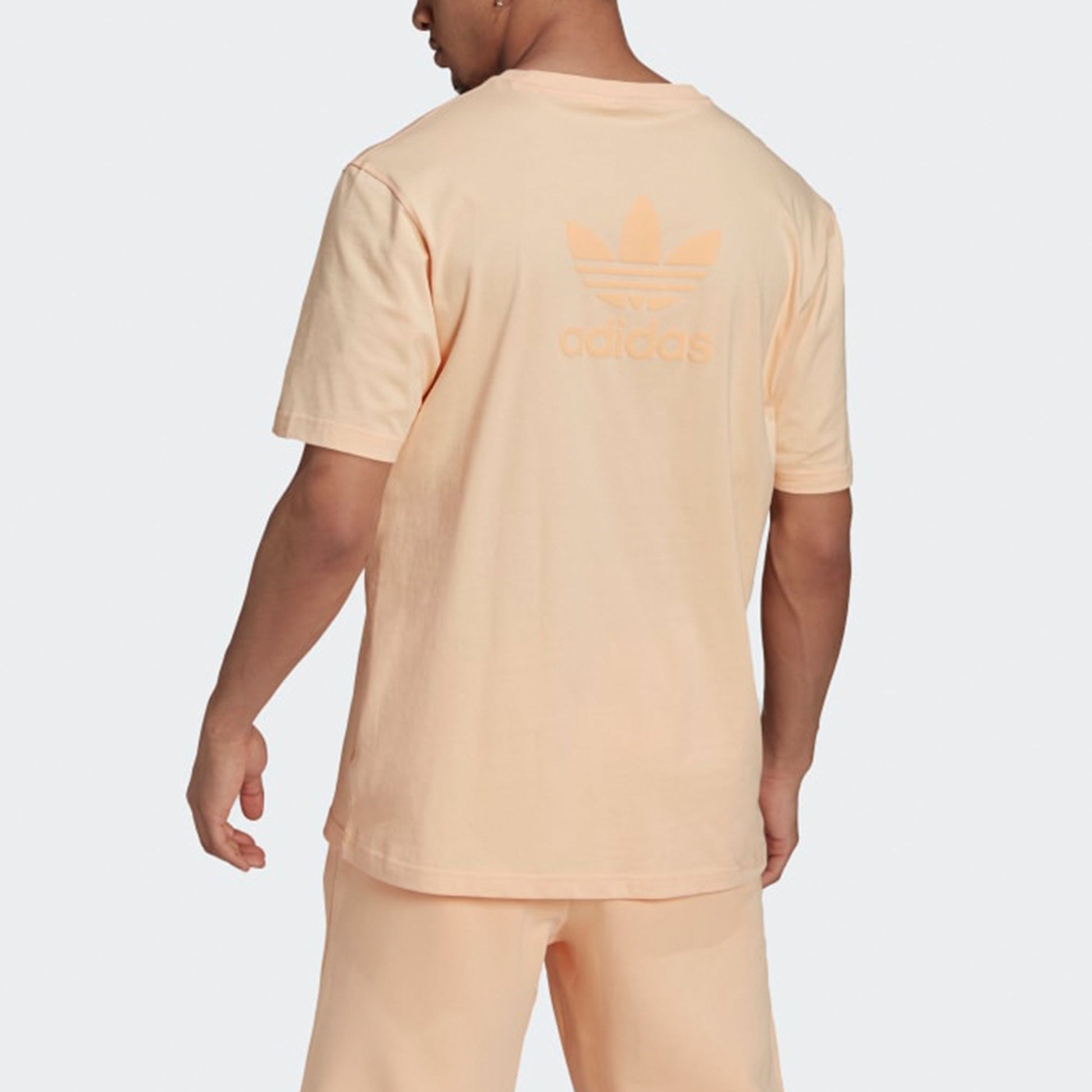 Men's adidas originals Casual Breathable Sports Short Sleeve Apricot Color T-Shirt H09131