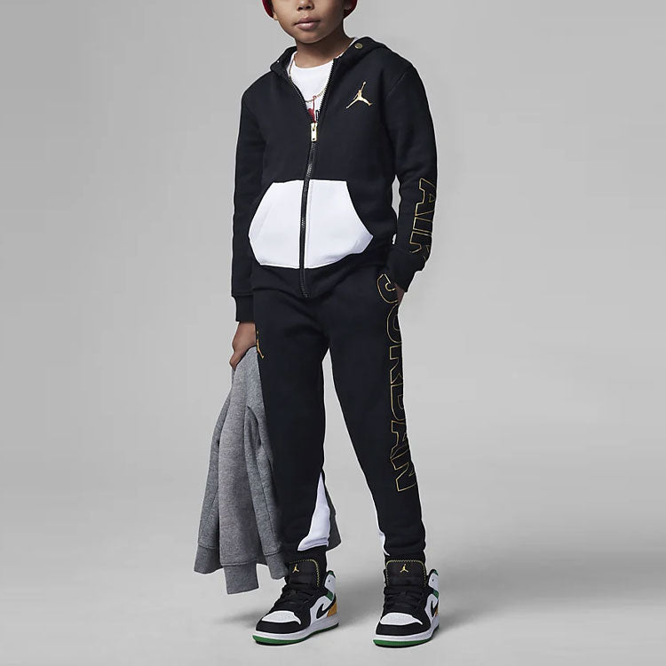 (GS) Air Jordan Holiday Shine Sweatpants 'Black' 85C019-023