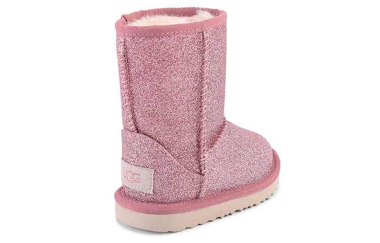 UGG Classic Short II Glitter (Big Kids) Pink 1111852K-PINK
