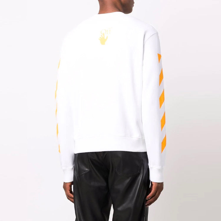 Men's Off-White FW21 Painting Round Neck Ordinary Version White OMBA025F21FLE0090184