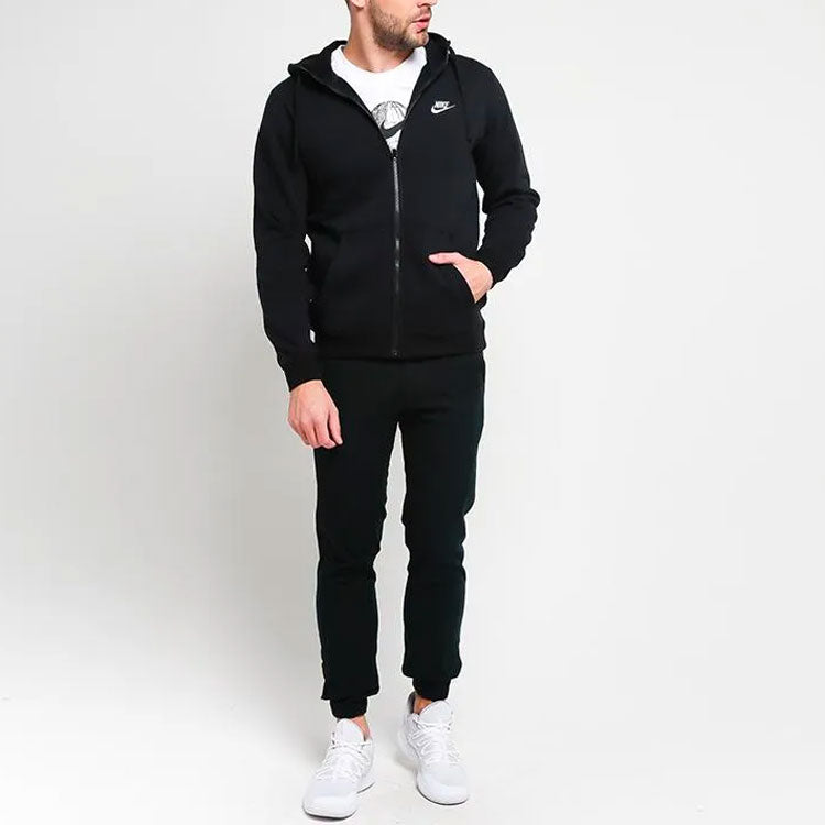 Men's Nike Casual Sports Hooded Jacket Black 804390-010