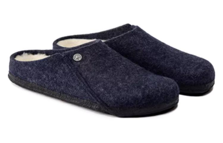 Birkenstock Zermatt Shearling Wool Felt Narrow Fit 'Dark Blue' 1017539
