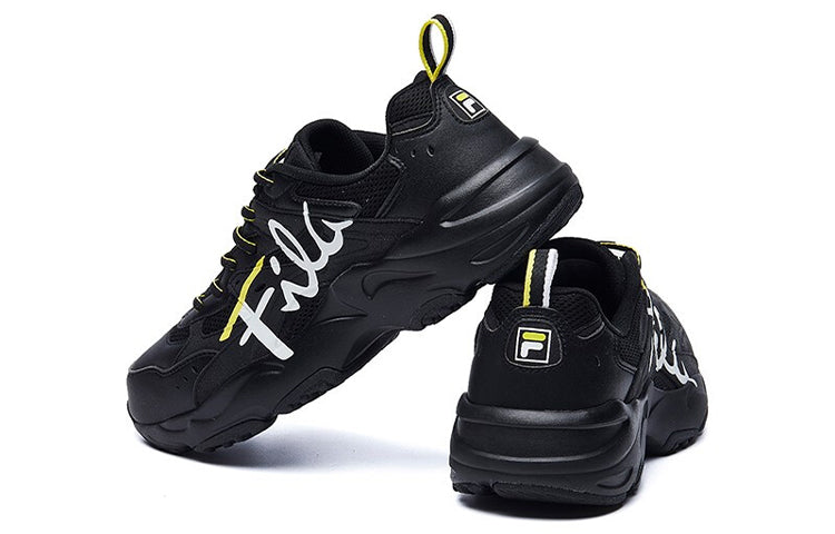 (WMNS) FILA Heritage-FHT 'Black White Yellow' F12W031120FBK