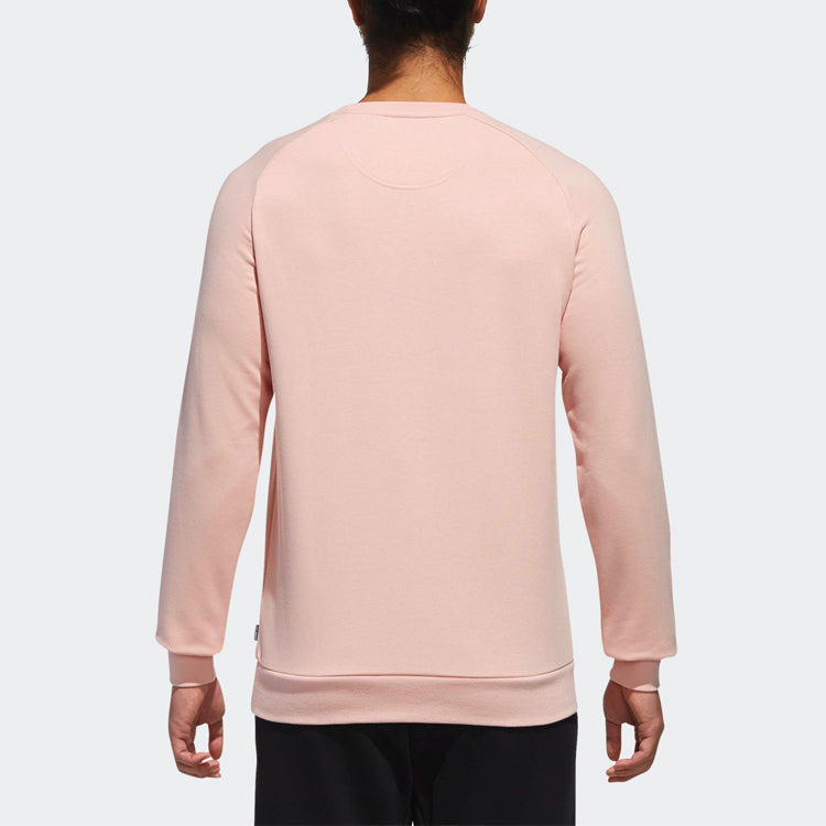 adidas neo Logo Printing Round Neck Pullover Long Sleeves Pink DT8306
