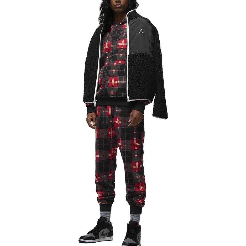 Air Jordan Essential Festive Sweatpants 'Fire Red Dark Driftwood' DV9388-612