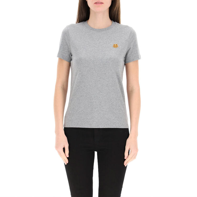 KENZO SS21 Small Tiger Head Embroidered Short Sleeve Gray FB52TS8434SA-95