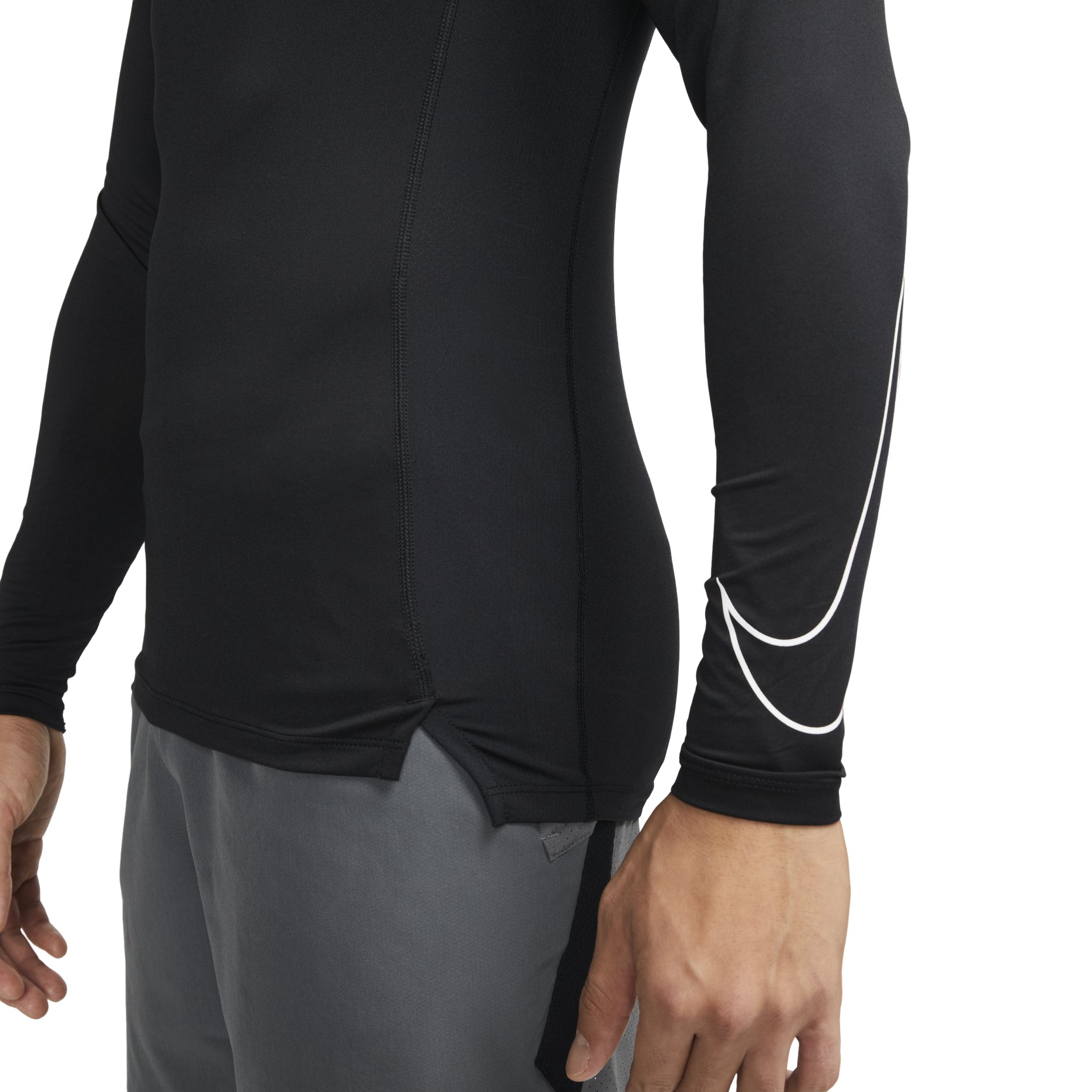Nike Pro Dri-Fit Athleisure Round Neck Long Sleeves T-Shirt Asia Sizing 'Black' DD1991-010
