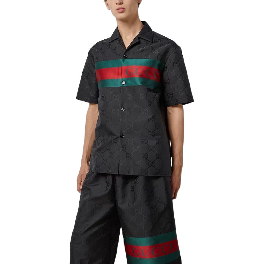 Gucci GG Nylon Jacquard Shirt 'Black' 782743-ZAQD2-1060