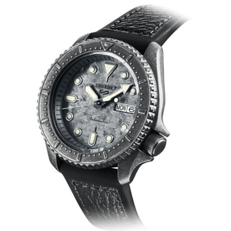 Men's SEIKO No. 5 Series Retro Automatic Mechanical waterproof Watch Gray Black SRPE79K1