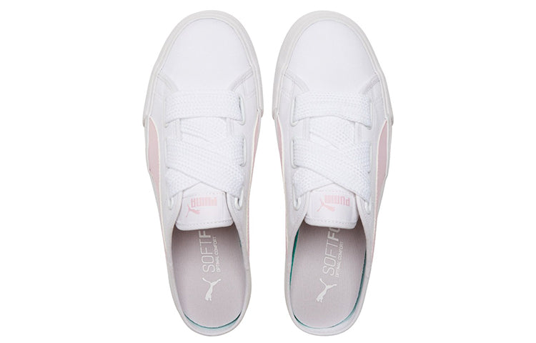 (WMNS) PUMA Bari Mule Ribbon Casual Skateboarding Shoes White Pink 382331-04