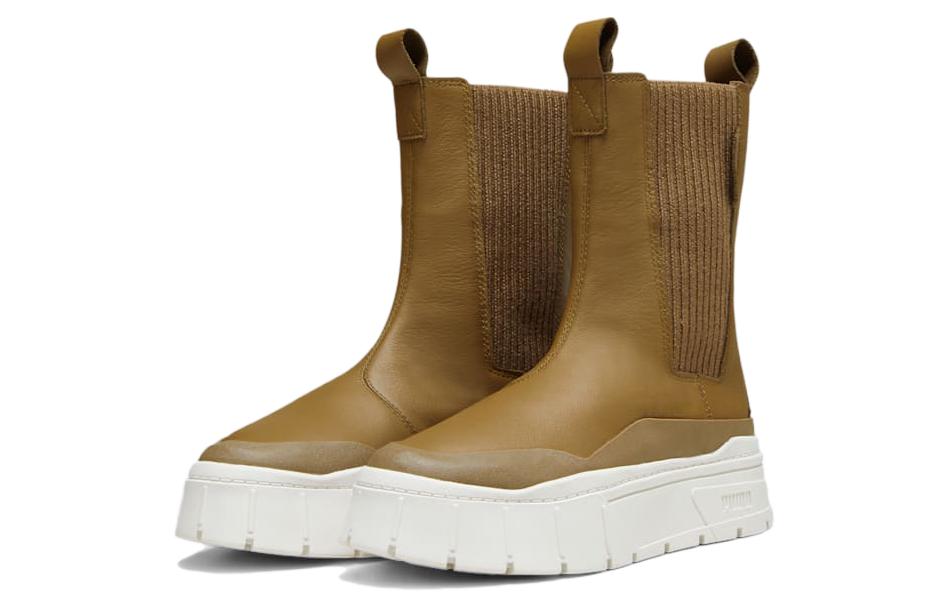 (WMNS) PUMA Mayze Stack Chelsea Winter Boot 'Chocolate Chip' 393201-02