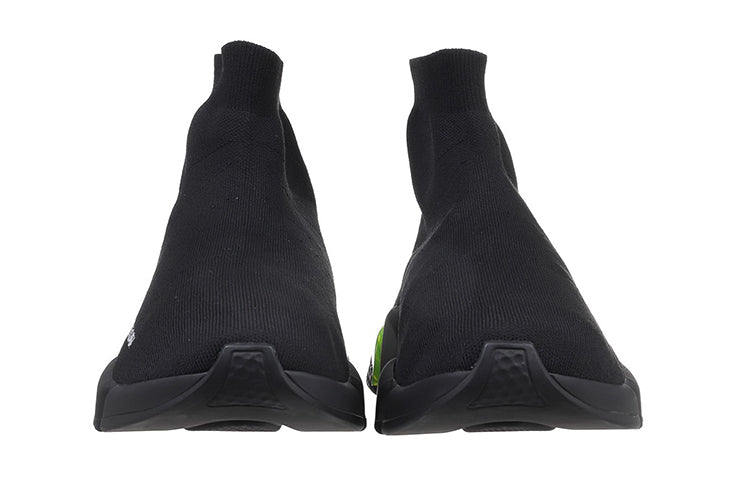 Balenciaga Speed Sneaker 'Clearsole - Black Fluo Yellow' 607544W2DBL1171