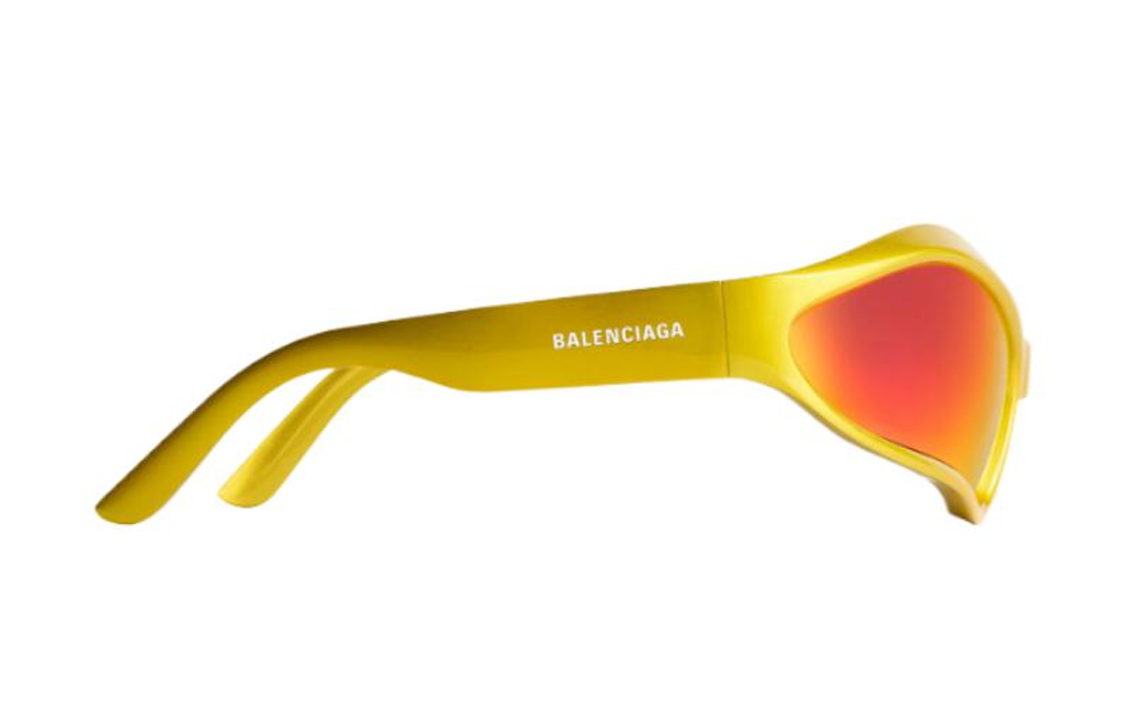 Balenciaga Fennec Oval Sunglasses 'Yellow Red' 768054T00077037