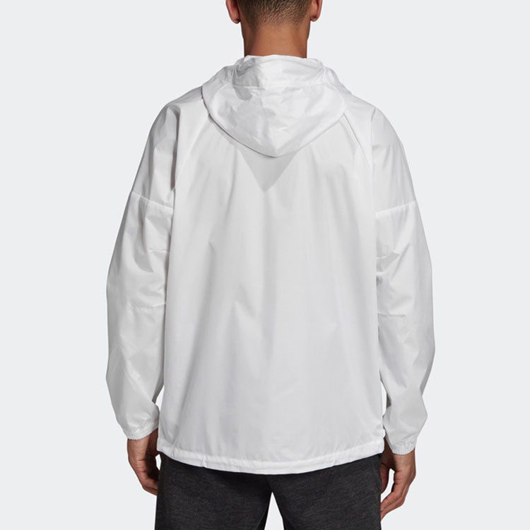 adidas W.N.D Windproof Breathable hooded track Jacket White DZ0048