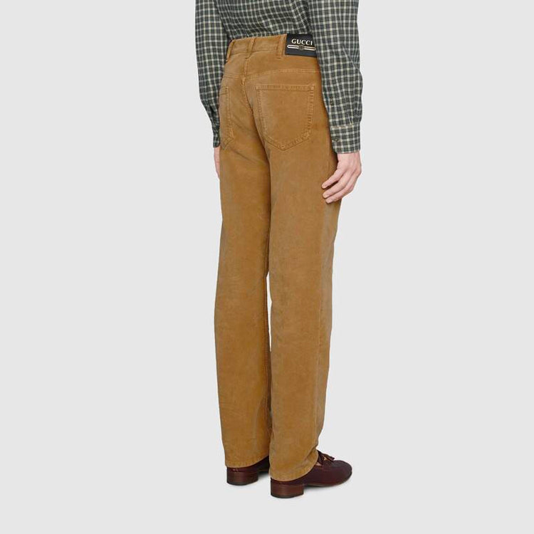 Gucci Washed Velvet Corduroy Trousers 'Camel' 623953-XDBEF-2602