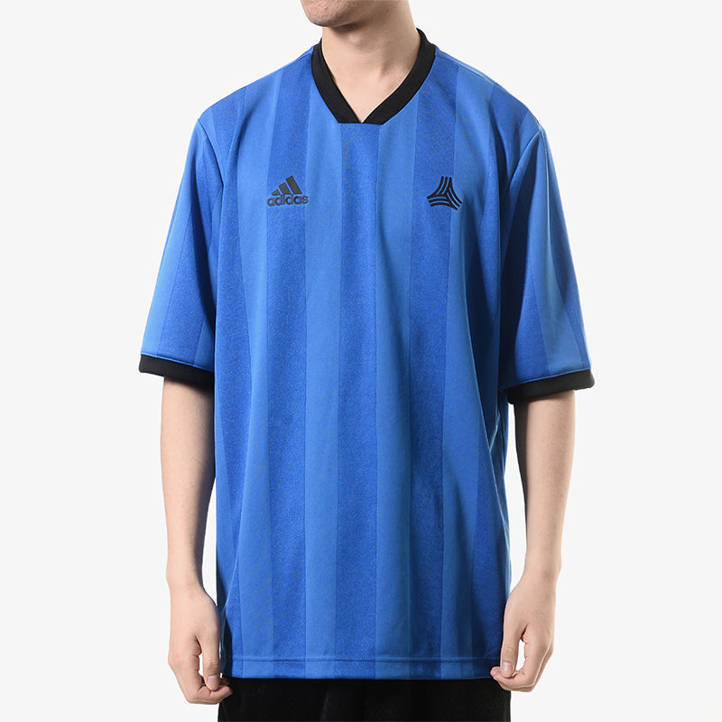 adidas Soccer/Football Sports Round Neck Short Sleeve Jersey Blue DU2656