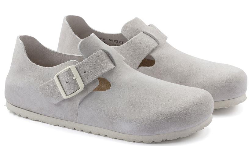 Birkenstock London Suede Leather 'Antique White' 1024573