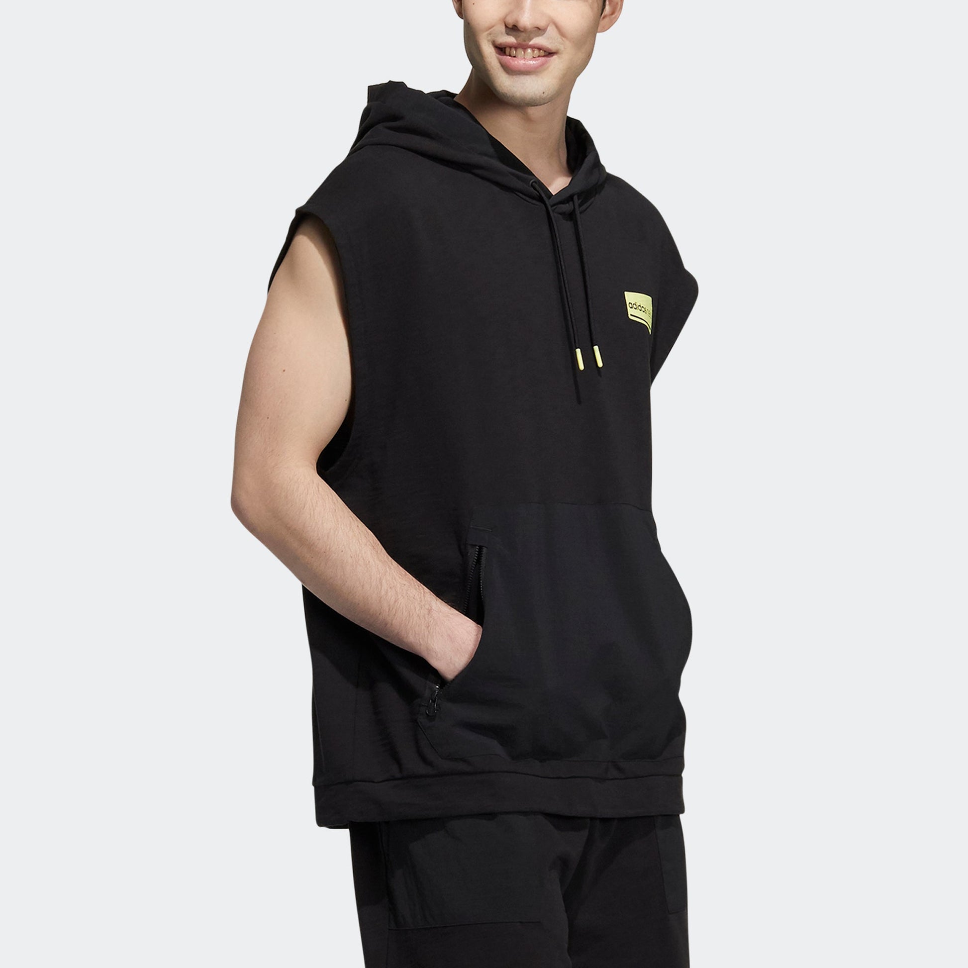Men's adidas neo Pk Ss Ut Hdy Sleeveless Sports Black HA2912