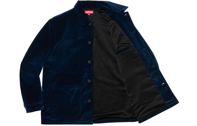 Supreme SS20 Week 1 Velvet Chore Coat 'Black' SUP-SS20-218