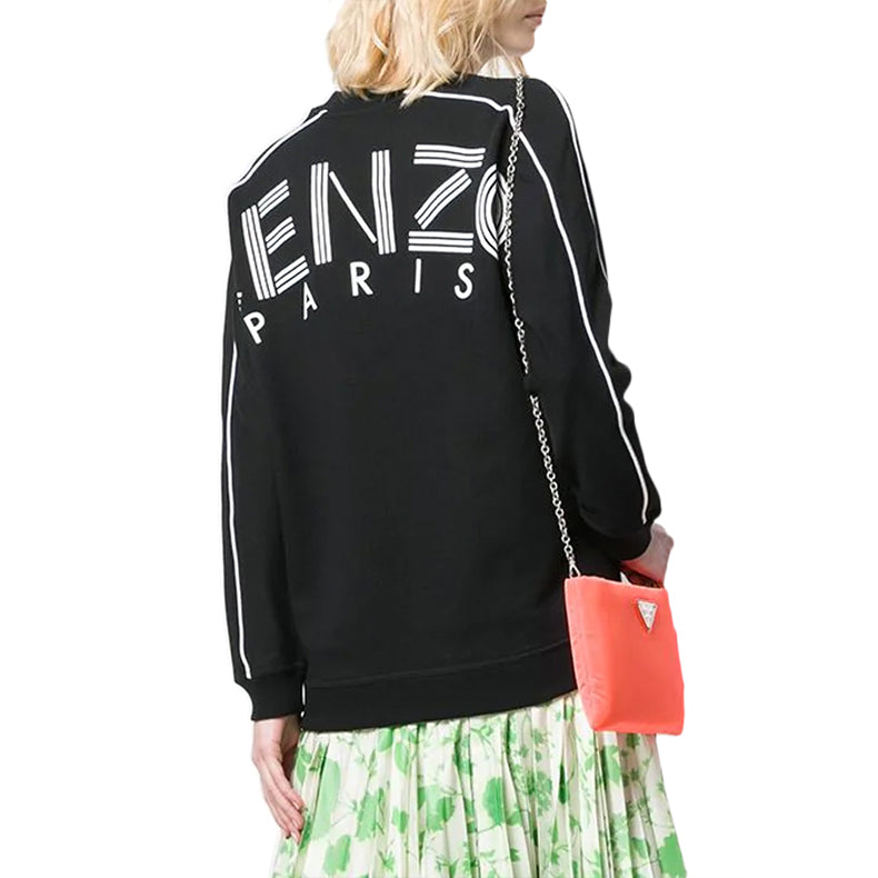 (WMNS) KENZO Back Logo V neck Sports Hoodie Black F952SW774952-99