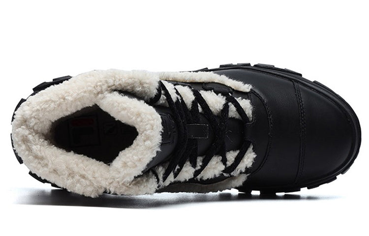 (WMNS) FILA Warm Snow Boots 'Black White' F12W144404FBK