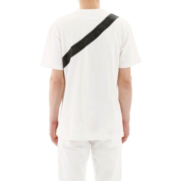 DIOR SS20 Compact Spinning Cotton Saddle Bag Printed For Men White 943J605N0554-C088