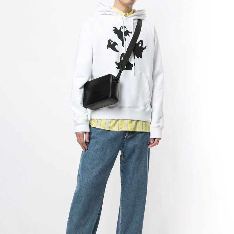 Off-White FW20 Ghost Printing Hooded Pullover Men White OMBB034E20FLE0060110