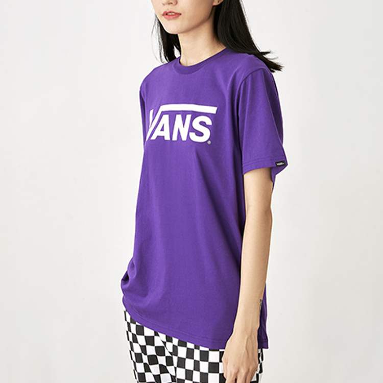Vans Athleisure Casual Sports Short Sleeve Couple Style Purple VN0A4MM630X