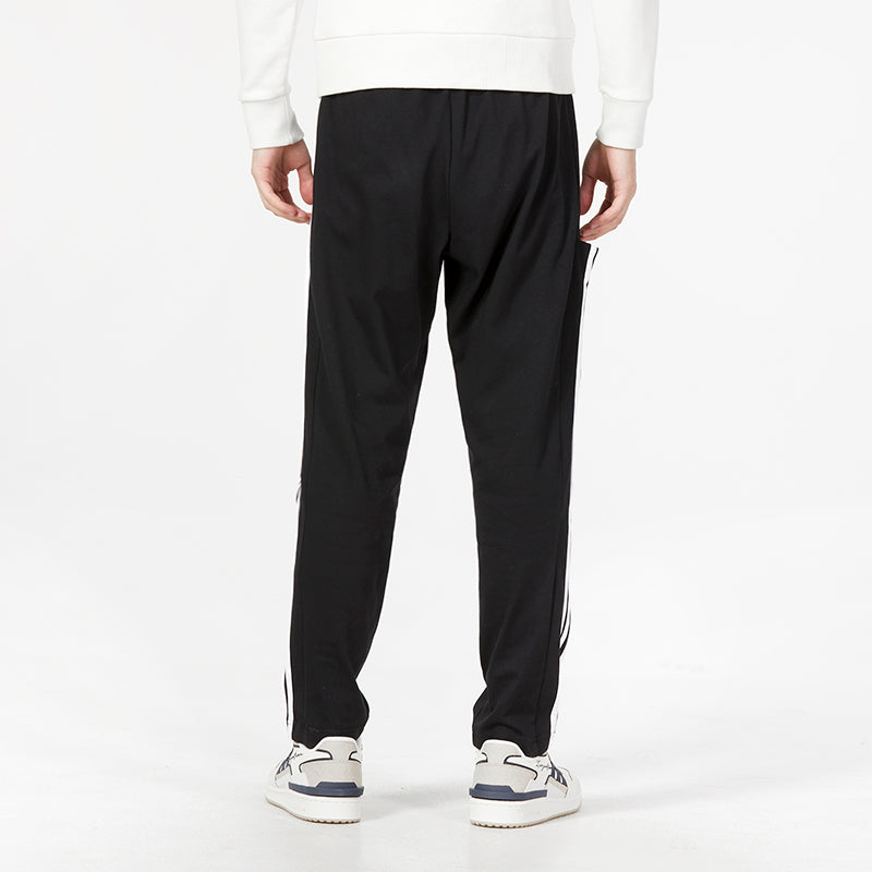 adidas Logo Essentials Single Jersey Tapered Open Hem 3-Stripes Pants IC0044
