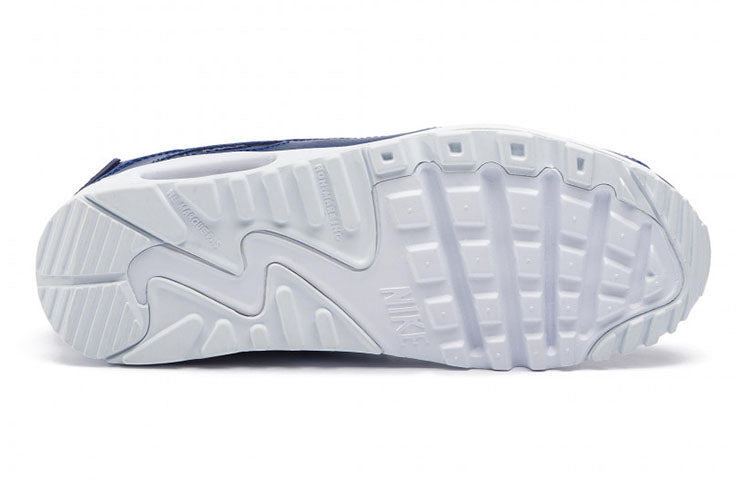 (GS) Nike Air Max 90 LTR Leather Low-Top Blue/White 833412-411