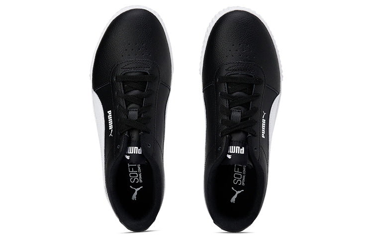 (WMNS) PUMA Carina Leather 'Black White' 370325-16
