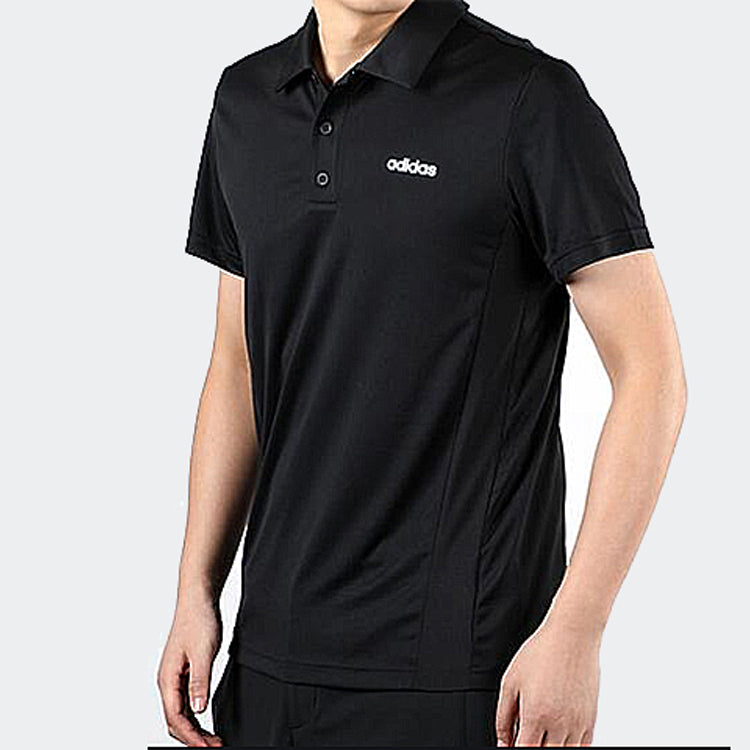 adidas Training Sports Short-sleeve Polo Shirt Men Black FL0330