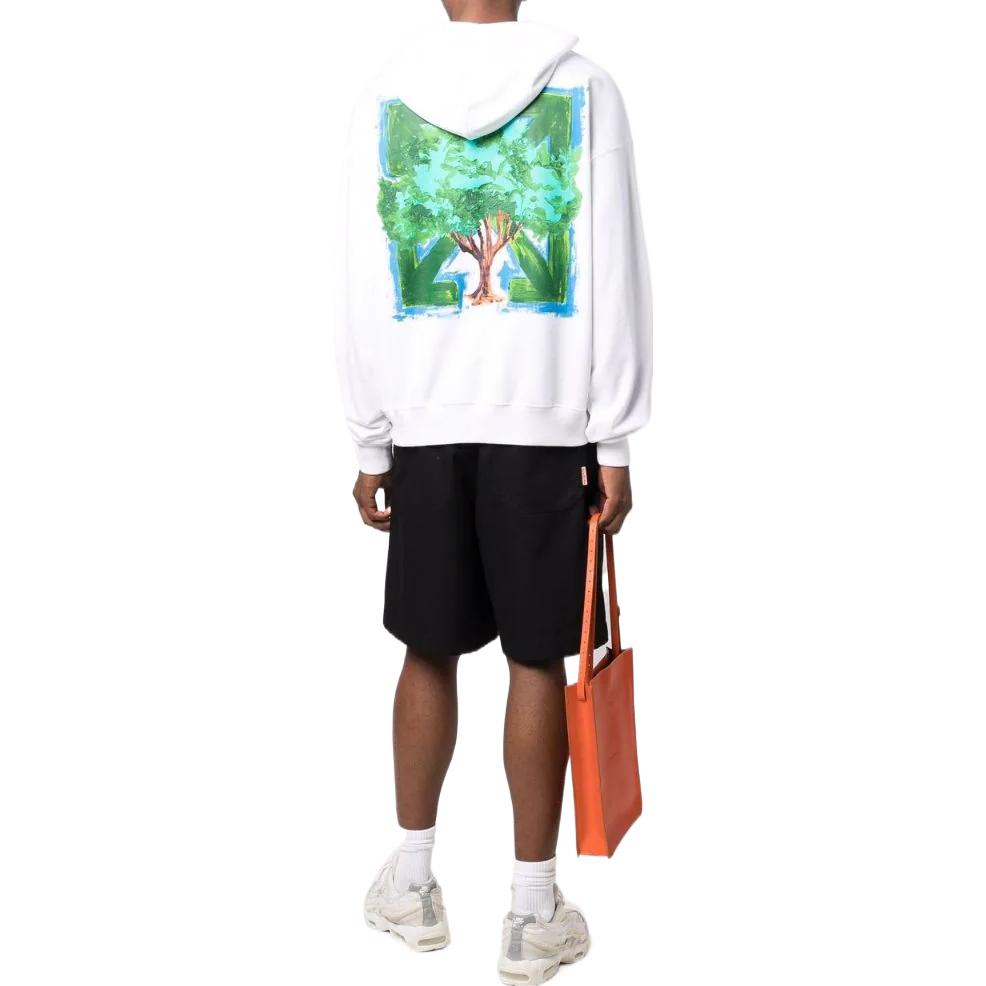 Men's Off-White SS22 Tree Arrow Pattern Printing Version White OMBB085F21FLE01901840184
