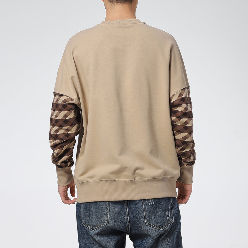 PUMA Kontrast Crew Neck Sweater 'Brown Black Red' 531488-97