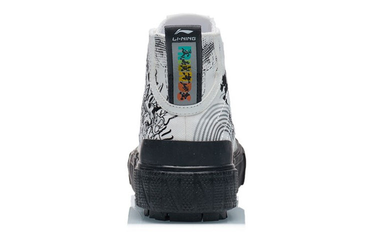 (WMNS) Li-Ning x Disney Canvas Hi Shoes 'White Black' AGCR180-5