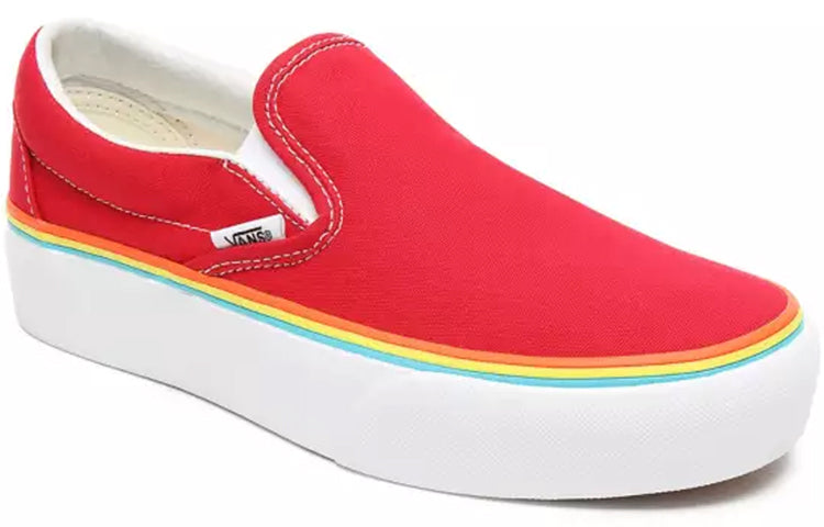 Vans Suede Outsole Classic Slip-on Platform Red/White VN0A3JEZS1U