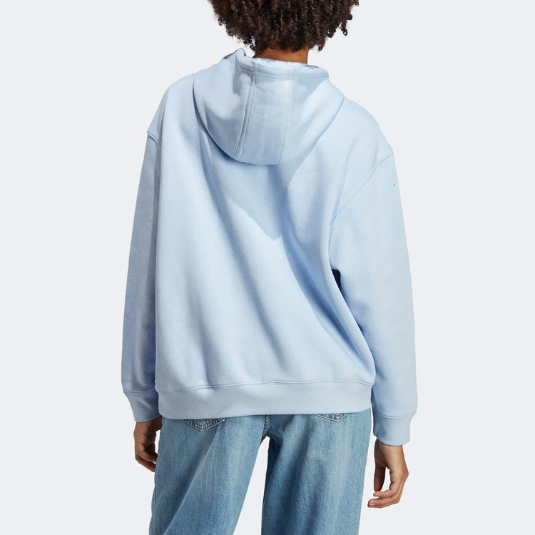 (WMNS) adidas Logo Hoodie 'Baby Blue' IK7690