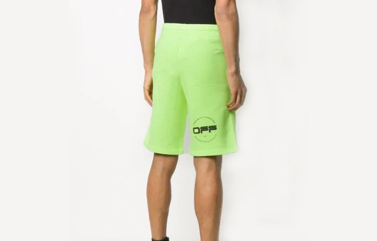 Off-White SS20 Mens Cotton 3D Pencil Bermuda Fluorescence OMCI006R20E300106210