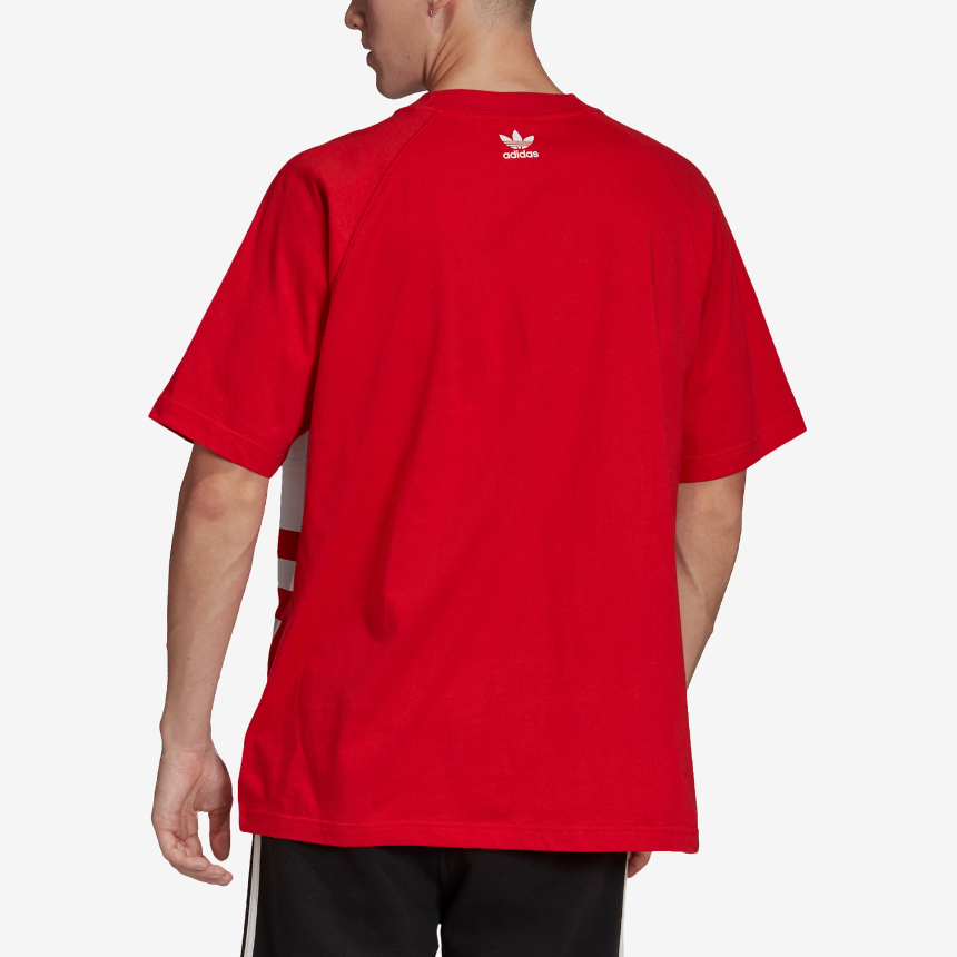 adidas originals Bg Trefoil Tee Large Logo Loose Short Sleeve Red FM9906