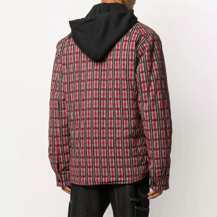 Off-White Mens Hoodie Jacket Plaid OMEA236F20FAB0012510