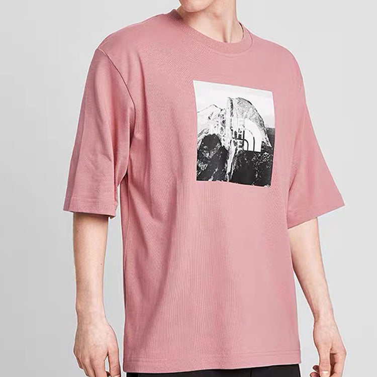 THE NORTH FACE Big Size Print Short Sleeve Pink 499V-ZCF