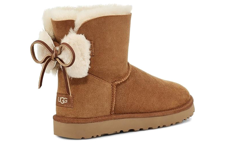 (WMNS) UGG Classic Dudble Bow Mini 'Brown' 1103652-CHE