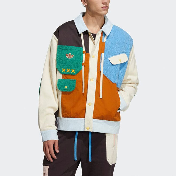 adidas originals x melting sadness Crossover Series Contrast Color Stitching logo Sports Jacket Couple Style Colorblock HC0346