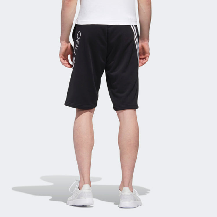 adidas neo Side Stripe Logo Printing Casual Sports Shorts Black GJ6691